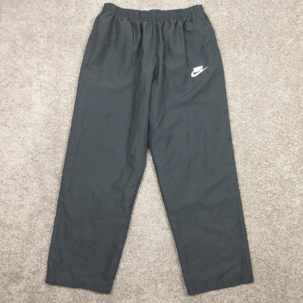 Nike Track Pants Mens 2XL‎ Gray Solid Windbreaker Mesh Lined Relaxed Baggy Logo